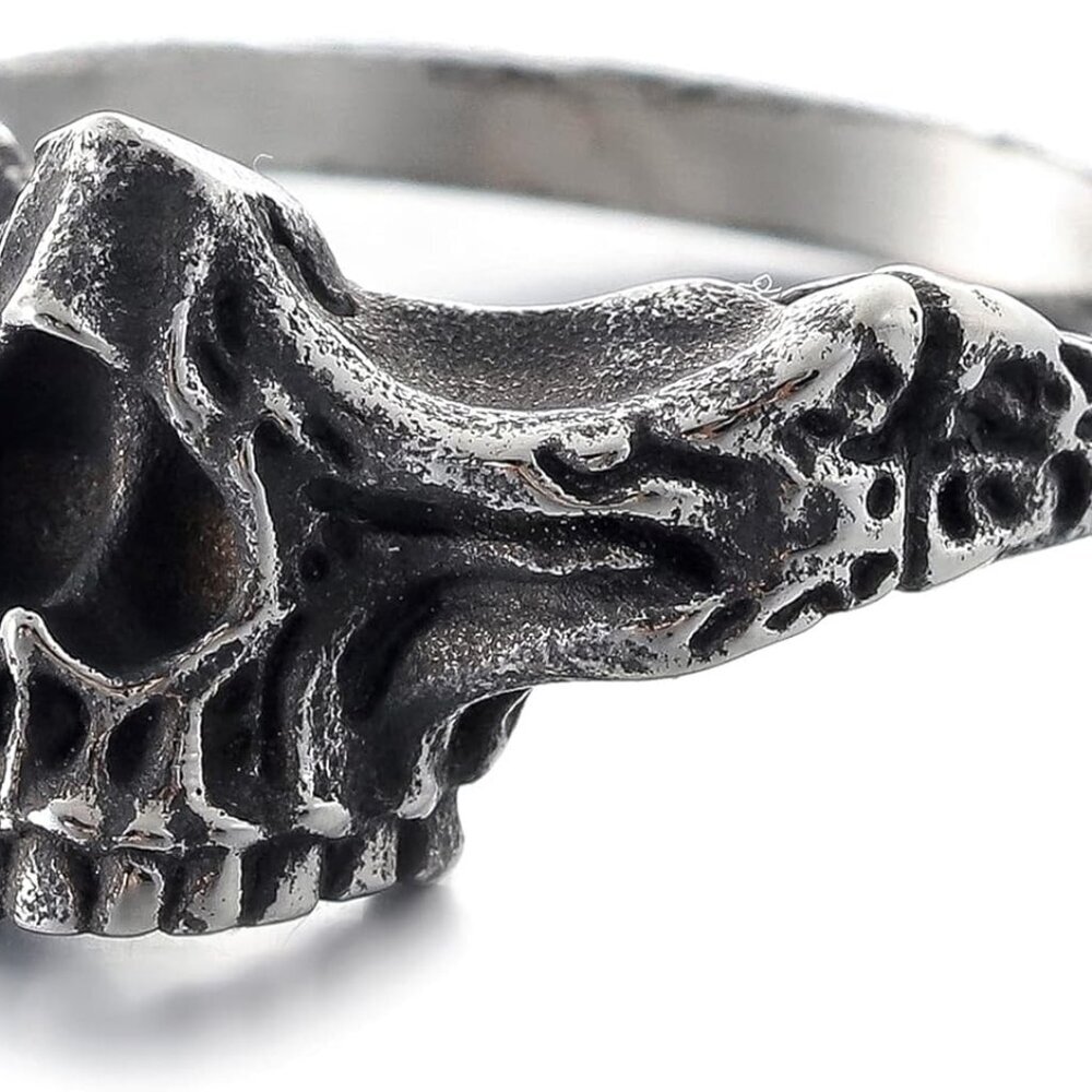 2023 Skull Ring Cool Evil Death Punk Rock Stainless Steel Rings Aly Style Jewelr